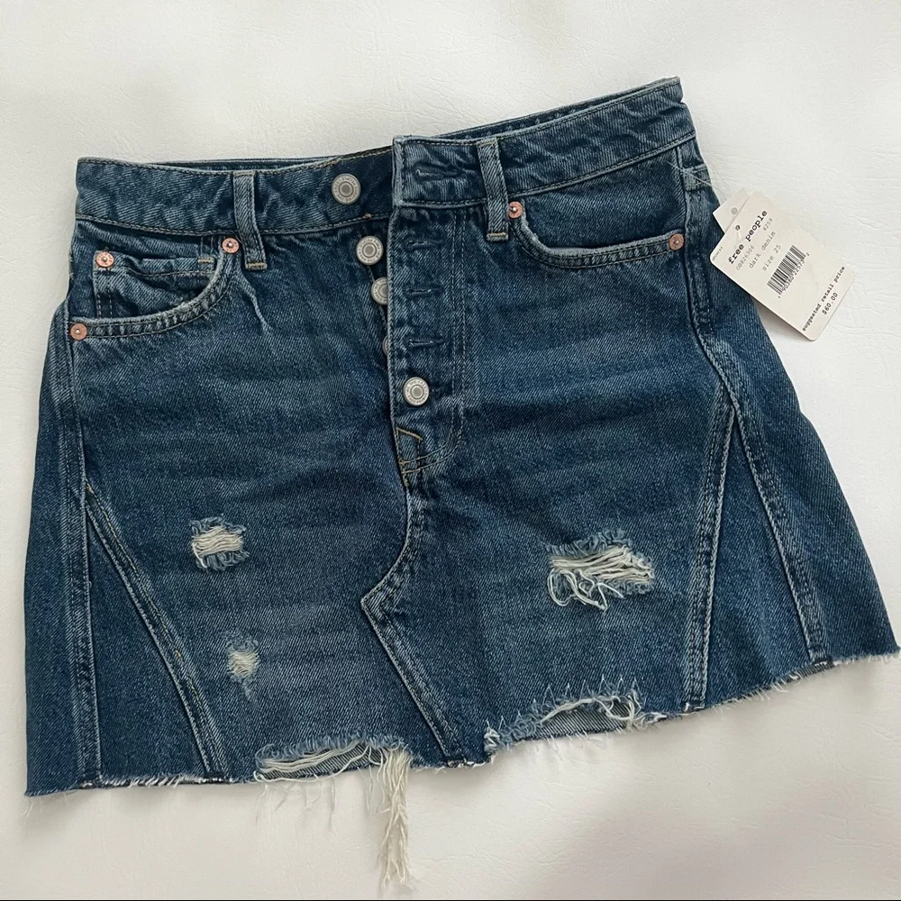Free People Denim Skirt - Picture 2 of 4